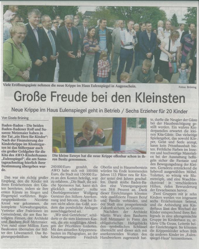 Große Freude bei den Kleinsten